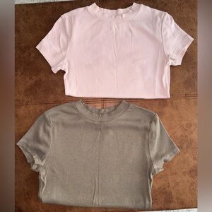 Women's Pink and Green T-shirts